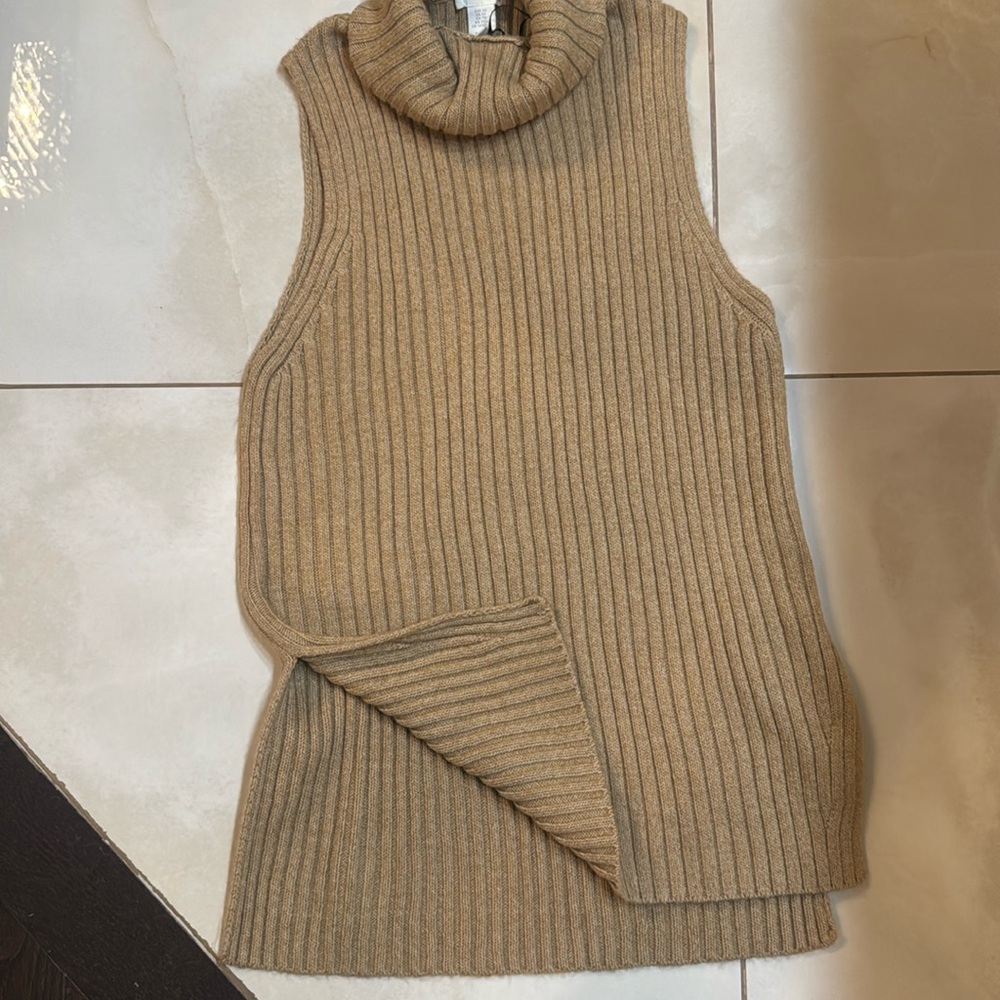 Brown Turtleneck Sweater vest